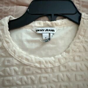 DKNY Cream Embossed Skirt